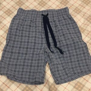 Chaps Men's Athletic Shorts in Blue and Black Plaid